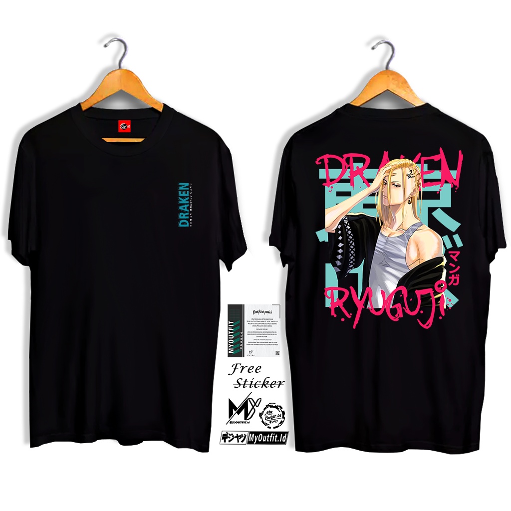 My Outfit.Id Kaos Anime Ken Ryuguji Draken Tokyo Manji Original Clothing T shirt Tokyo Revengers Baj