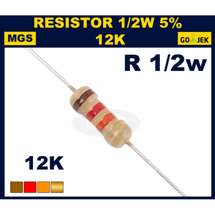 RESISTOR 1/2W 12K 5% 500PCS