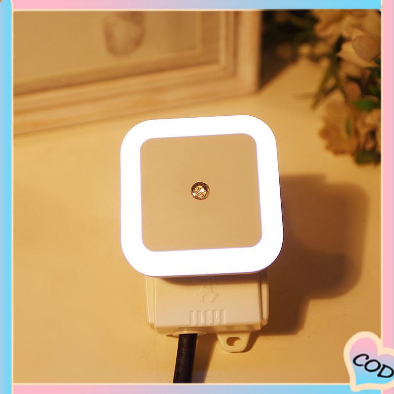 COD❤️ Induksi Night Light Control Plug-In Cerdas Cahaya Cahaya Lampu Lampu Bulat Ledut Bulat-A.one