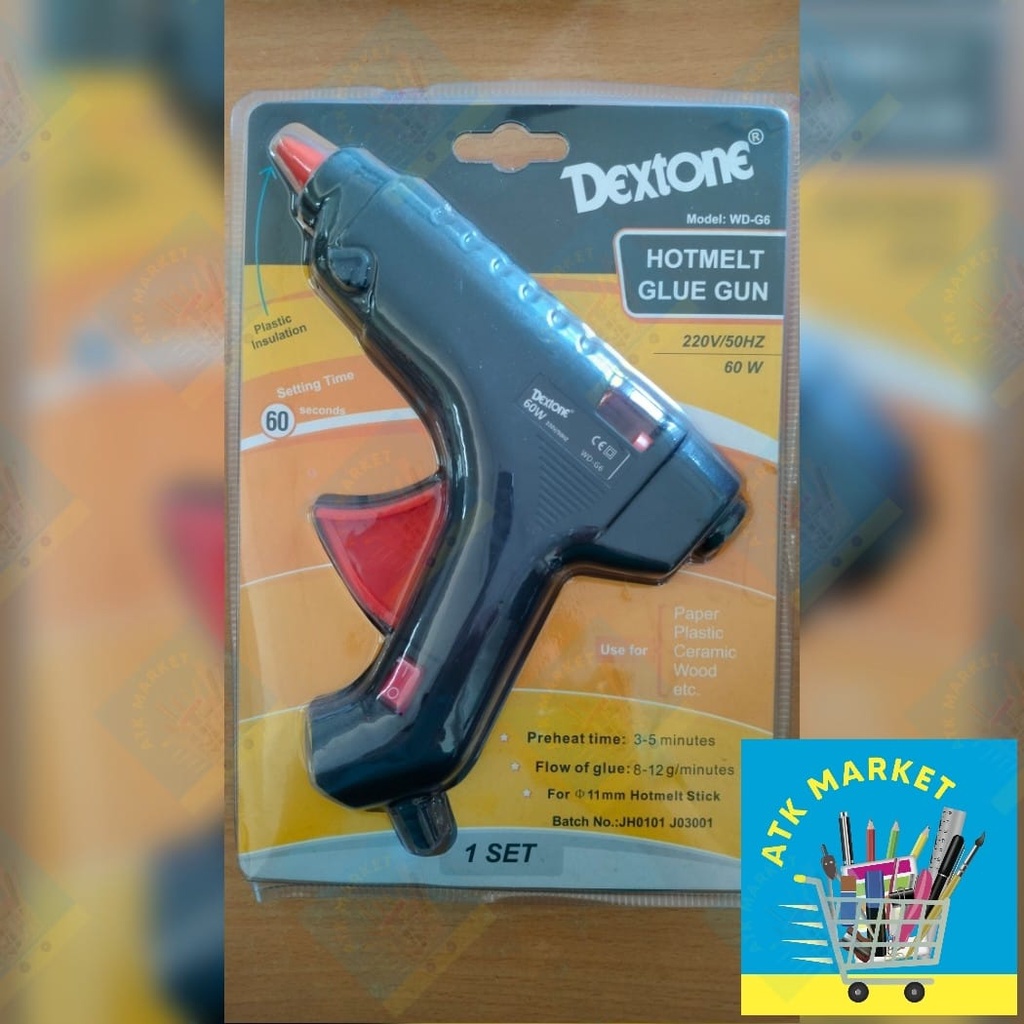 Glue Gun / Lem Tembak ukuran Besar 60w. QC PASS FREE ISI 3pcs