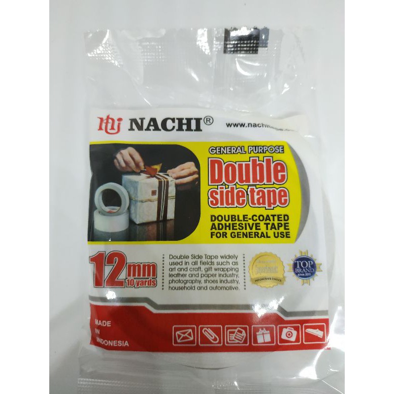 

double tape nachi 12mm murah | double side tape nachi 12mm promo | isolasi 2 sisi bolak balik murah