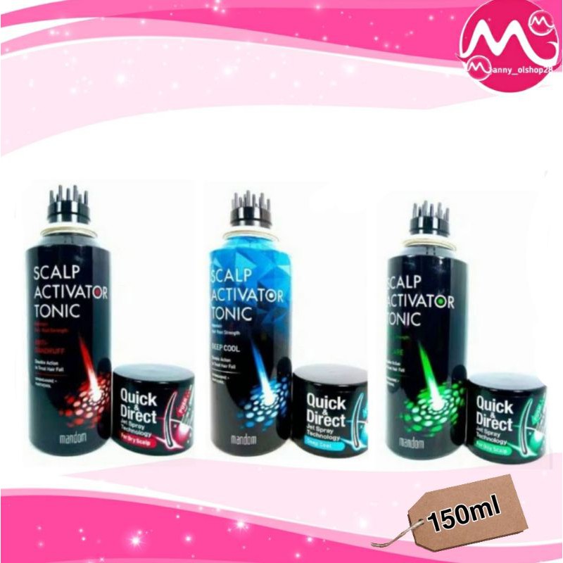 Hair Tonic Mandom Scalp Activator Jet Spray Technology 150ml