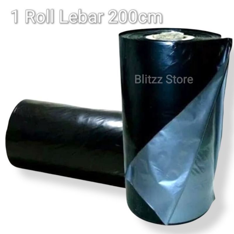 Plastik Mulsa Pertanian Plastik Mulsa Hitam Perak 1 Roll Lebar 200 Cm