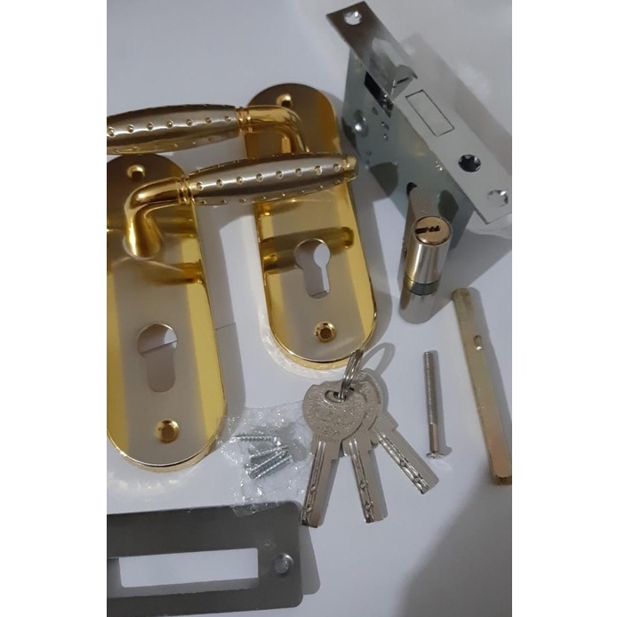 KUNCI PINTU KECIL KNOKK SET SIAP PAKAI TERSEDIA 2 TYPE/ PEGANGAN KUNCI PINTU RUMAH/ HANDLE HANDEL KUNCI PINTU RUMAH SET/ DOOR LOCK SET ELEGAN MEWAH  HIGH QUALITY BAGUS