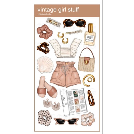 

sticker vintage girl stuff | sticker jurnaling