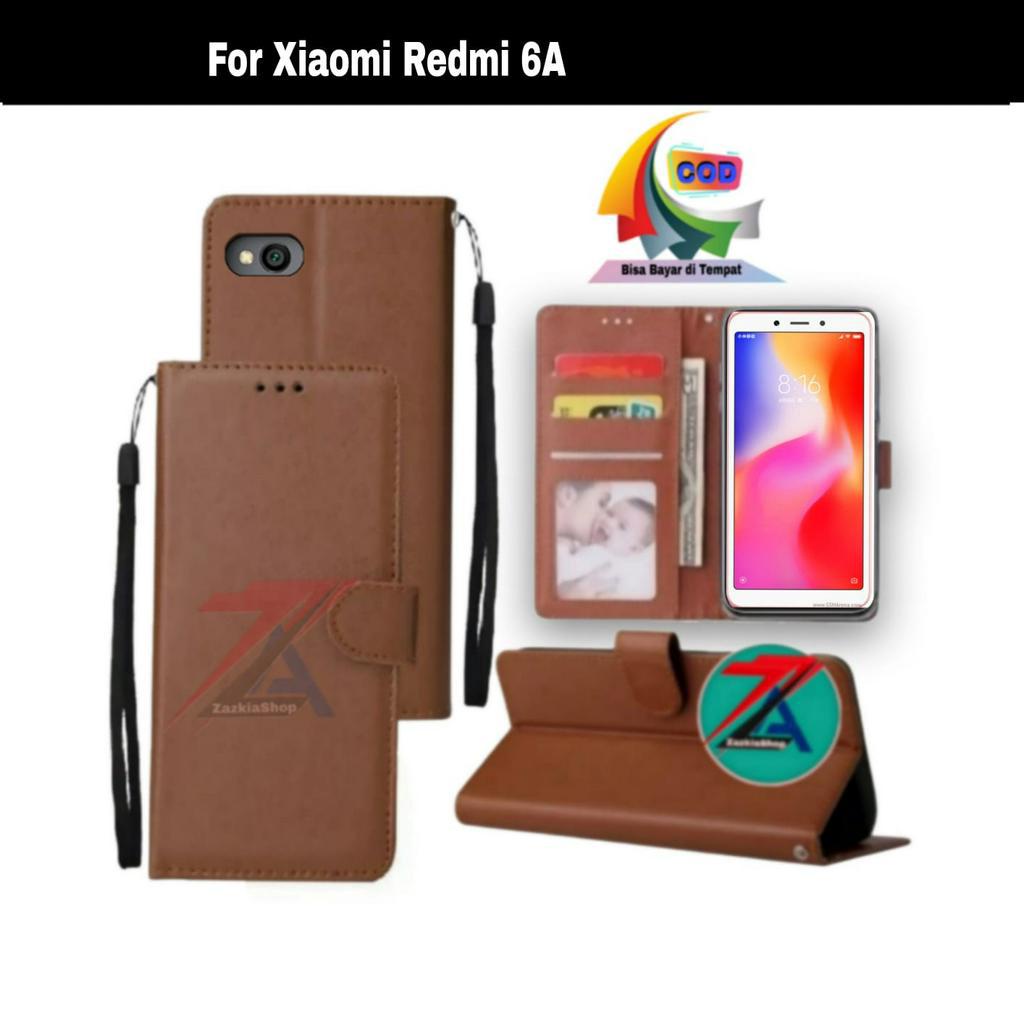 CASE FLIP CASE DOMPET KULIT FOR XIAOMI REDMI 6A CASING DOMPET-FLIP COVER LEATHER-SARUNG HP