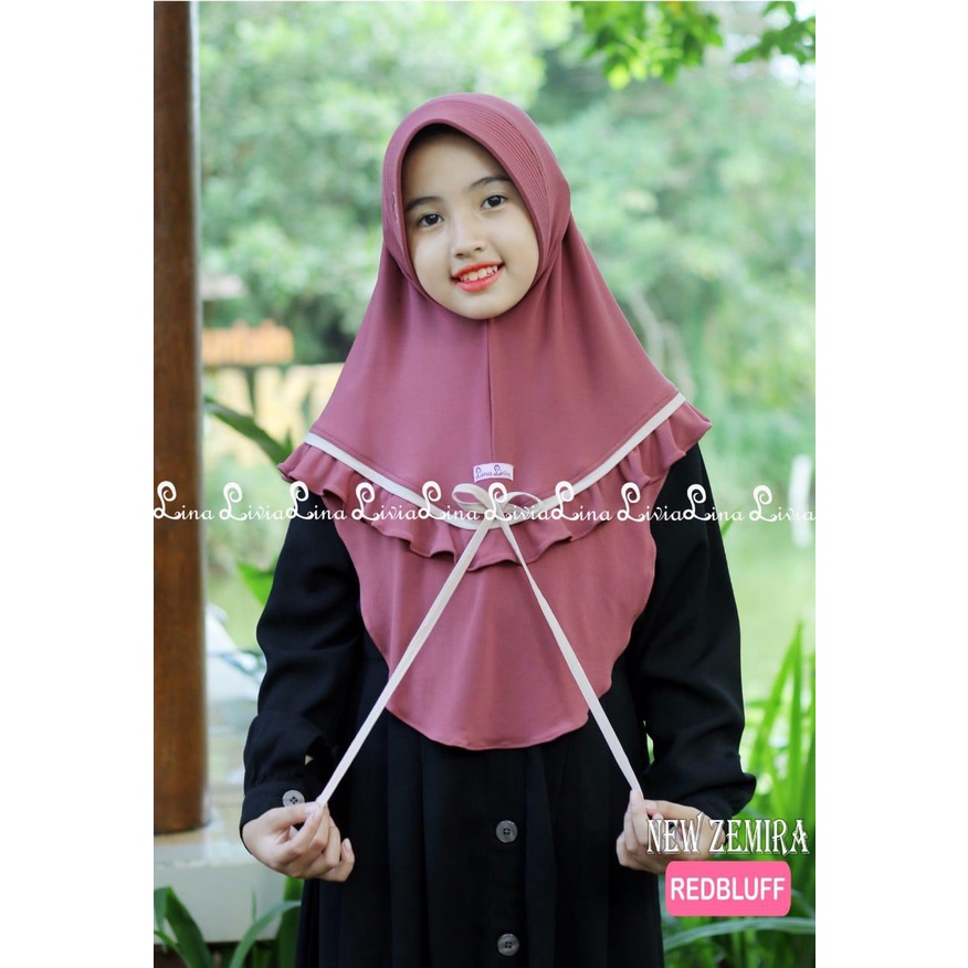 (COD) PROMO New Zemira Kids by LinaLivia Hijab - Bahan Jersey High twist - Harga Reseller
