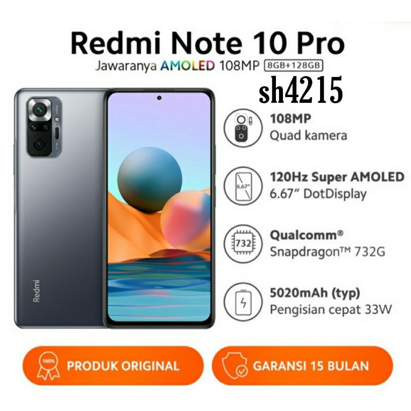 promo xiaomi redmi note 10 pro 8 128gb garansi resmi 1 tahun   redmi note 10 ram   hp murah   redmi 