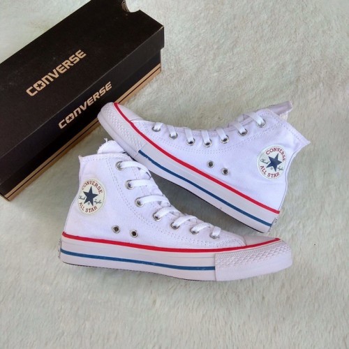 Sneakers CONVERSE ALL STAR CLASSIC HIGH PUTIH POLOS Sepatu Keren Pria Wanita Size 38 - 43