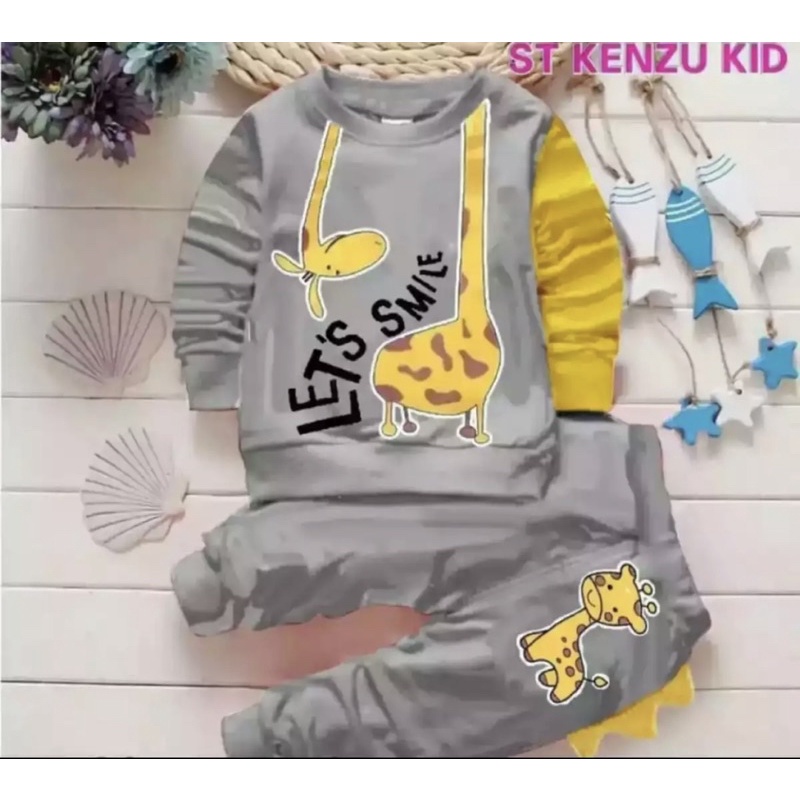 SETELAN SWEATER ANAK JERAPAH//BAJU SETELAN ANAK LAKI LAKI DAN PEREMPUAN