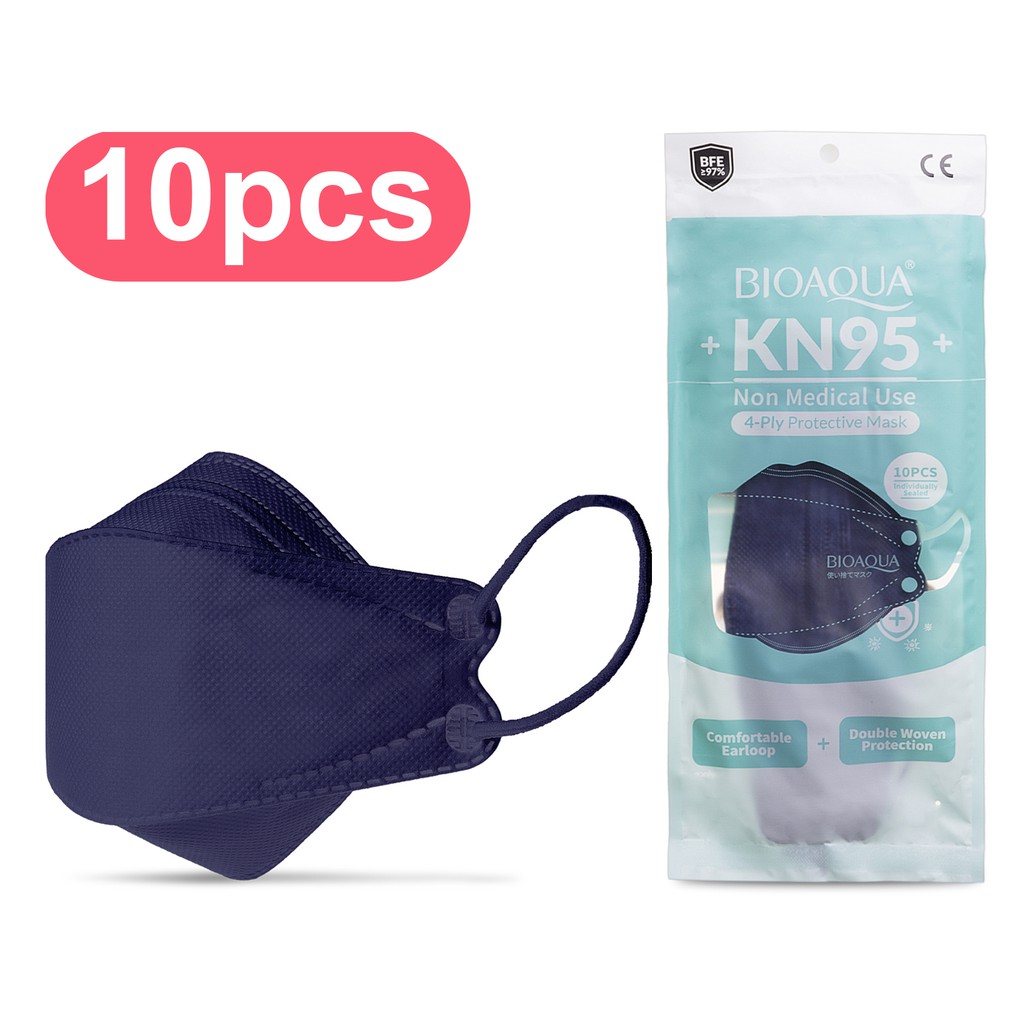 BIOAQUA Masker Earloop Dewasa Original Disposable Mask Kesehatan Medis KN 95 10 Pcs bioaqua