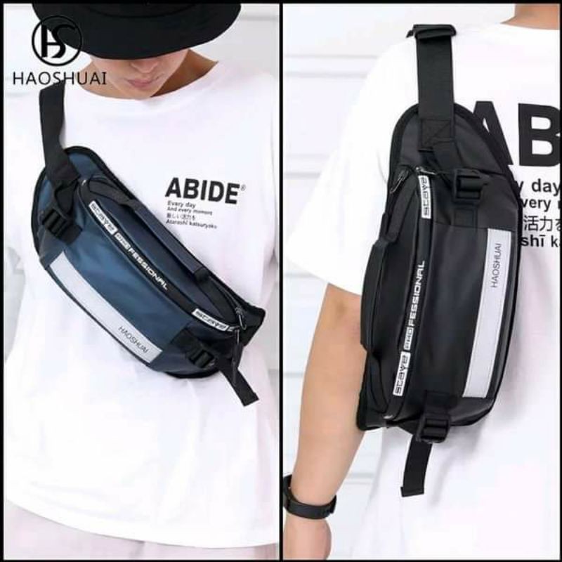 Tas Pinggang Waistbag Black Panther Waterproof Anti Air Tas Selempang Pria Wanita