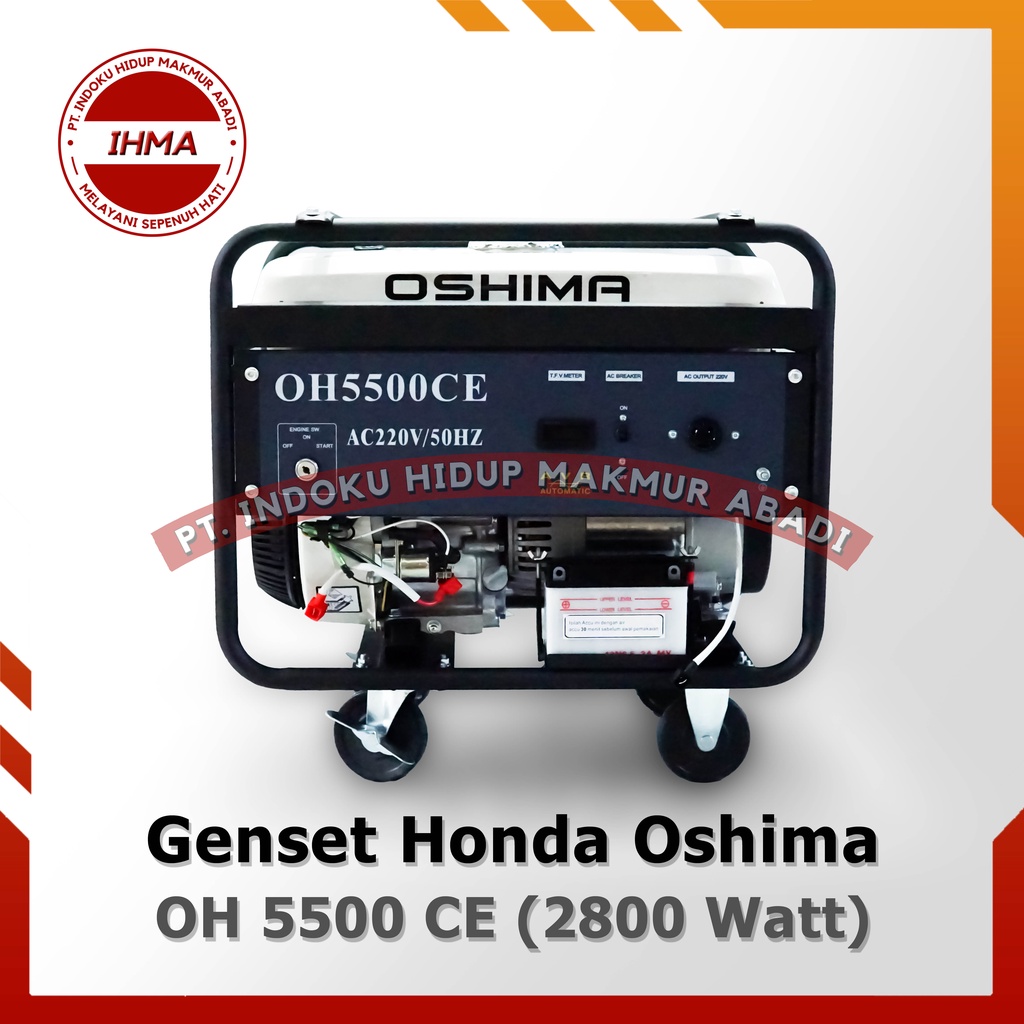 Gasoline Generator Genset Listrik Bensin Honda Oshima OH 5500CE Stater