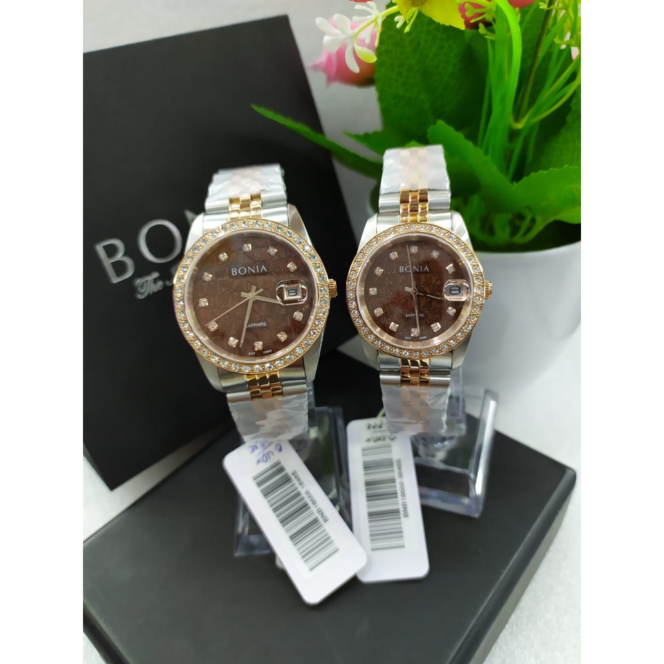 JAM TANGAN WANITA PRIA BONIA B 10550 SAPPHIRE PERMATA ORIGINAL GARANSI RESMI/JAM BONIA BNB 10550