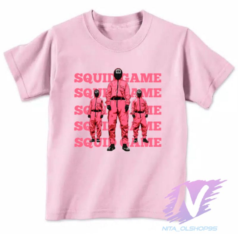 baju squid game kaos anak logo terbaru squid game