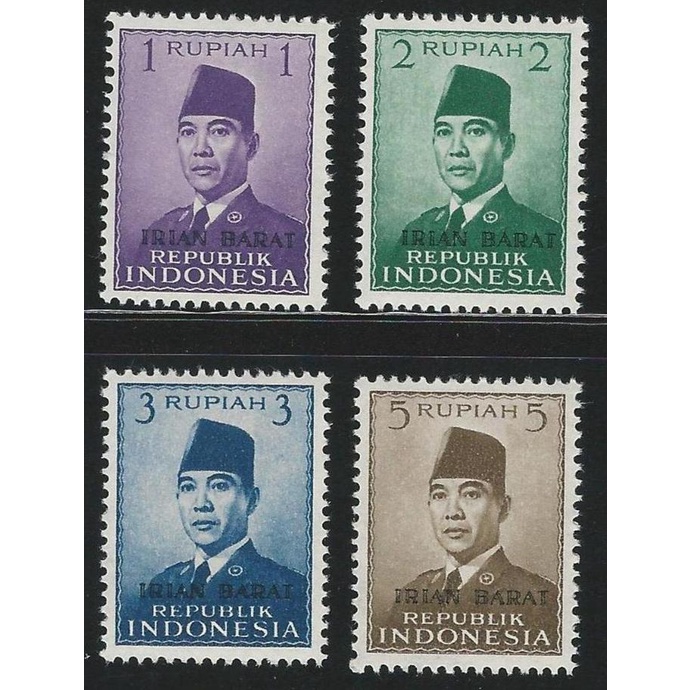 

Cuci Gudang Awal Tahun Perangko/Prangko Indonesia. PRESIDEN SOEKARNO cetak tindih IRIAN BARAT Cuci Gudang Awal Tahun