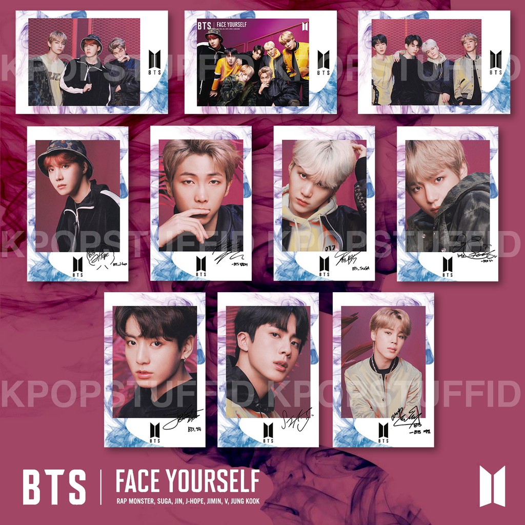 Ready A034 Polaroid Kpop Bts Face Yourself Album B Version Ttd All Member Shopee Indonesia