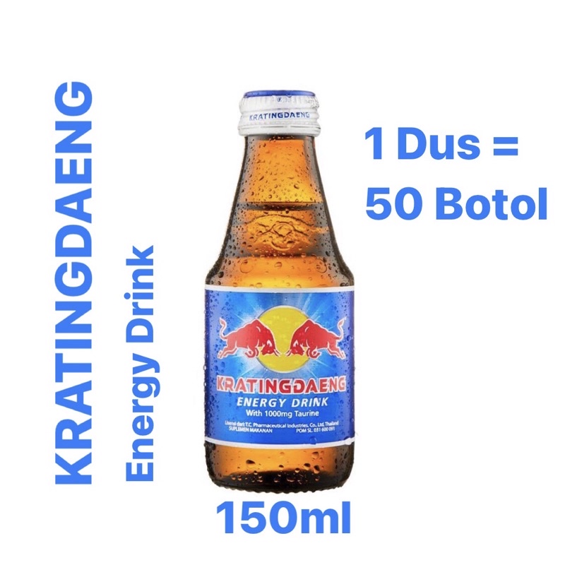 

〖Kratingdaeng | 1 Dus - 50 Botol (@150ml) | Energy Drink | Suplemen Kesehatan〗