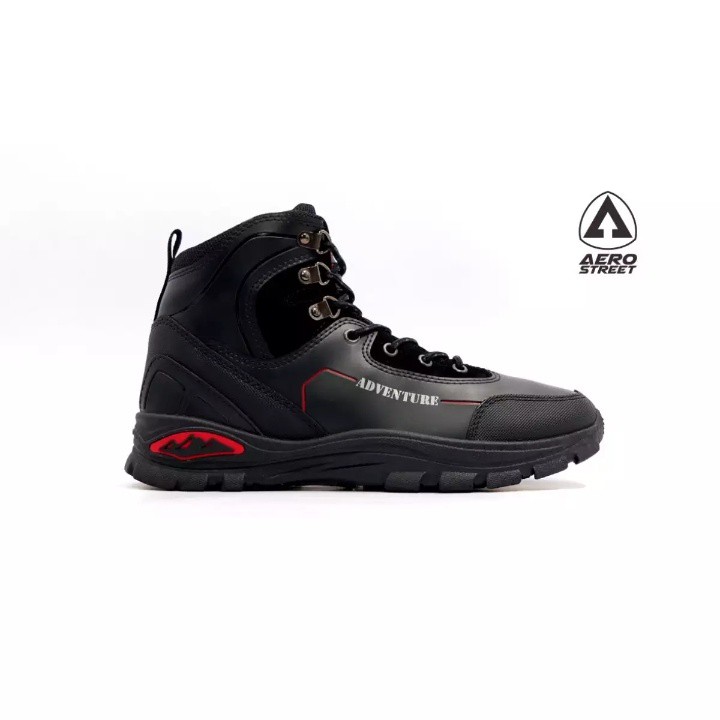 Aerostreet Adventure Hitam Sepatu Outdoor Hiking Aero Street
