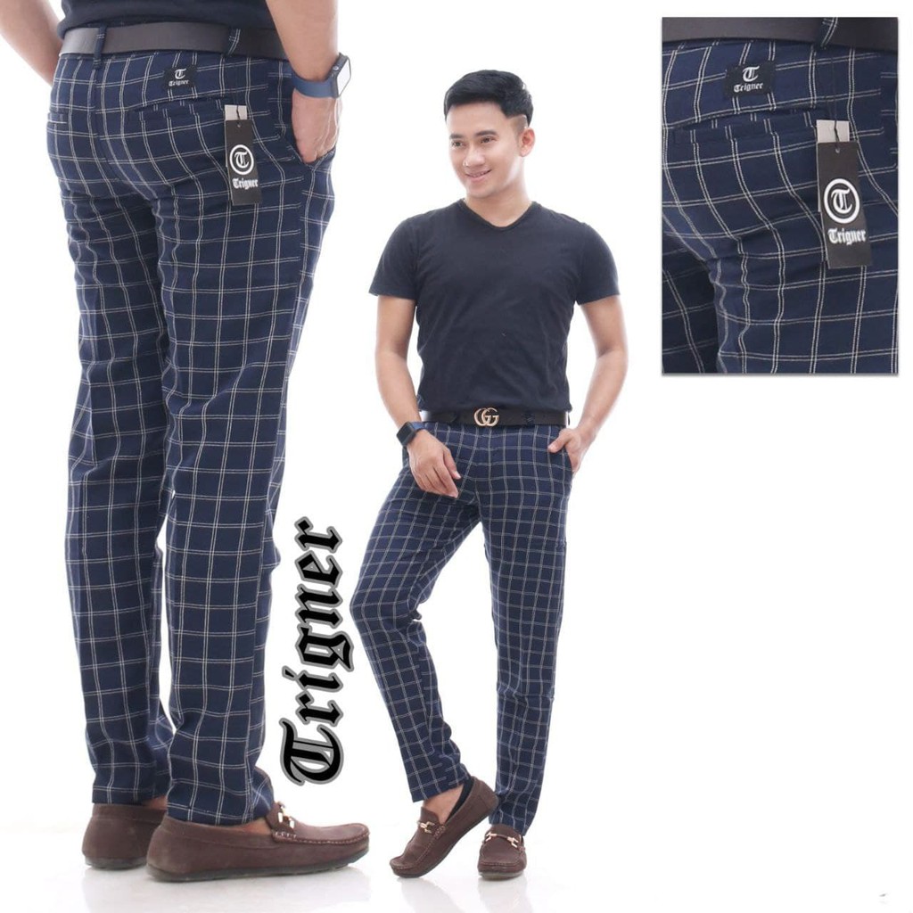 CELANA TARTAN PRIA CELANA MOTIF KOTAK KOTAK PANJANG PREMIUM TERBARU TERLARIS [COD]