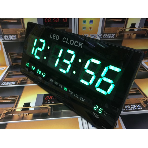 Jam Dinding Digital LED- Hijau