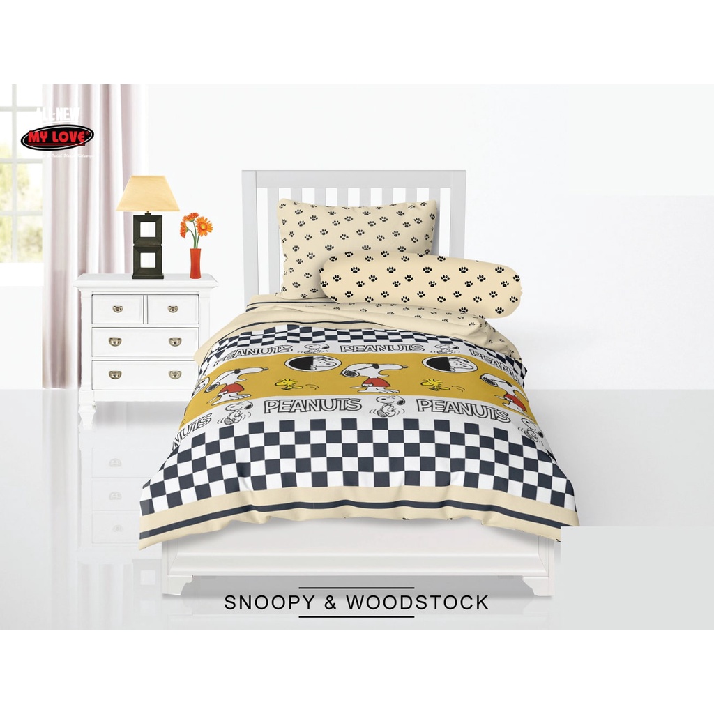 Sprei All New My Love Single 120x200x30 atau 100x200x30 Katun Twill 40s 200 thread count Halus Adem 