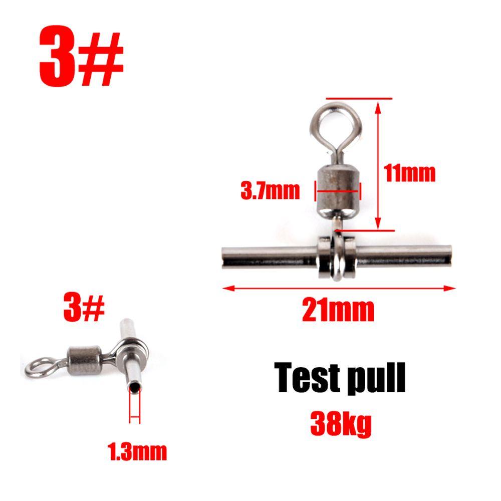 Lanfy Aksesoris Konektor Kail Pancing 10Pcs Cross Swivel Ball Bearing Fish Tool Rolling Swivel Garis Ikan Rolling Swivel