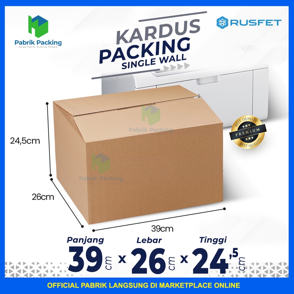 

Kardus Packing | Karton Box Rusfet Polos Kraft Single Wall Size 39x26x24,5cm Termurah
