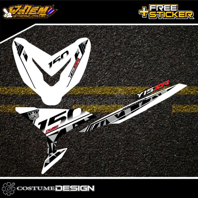 STRIPING TRANSPARAN MX KING Y15ZR