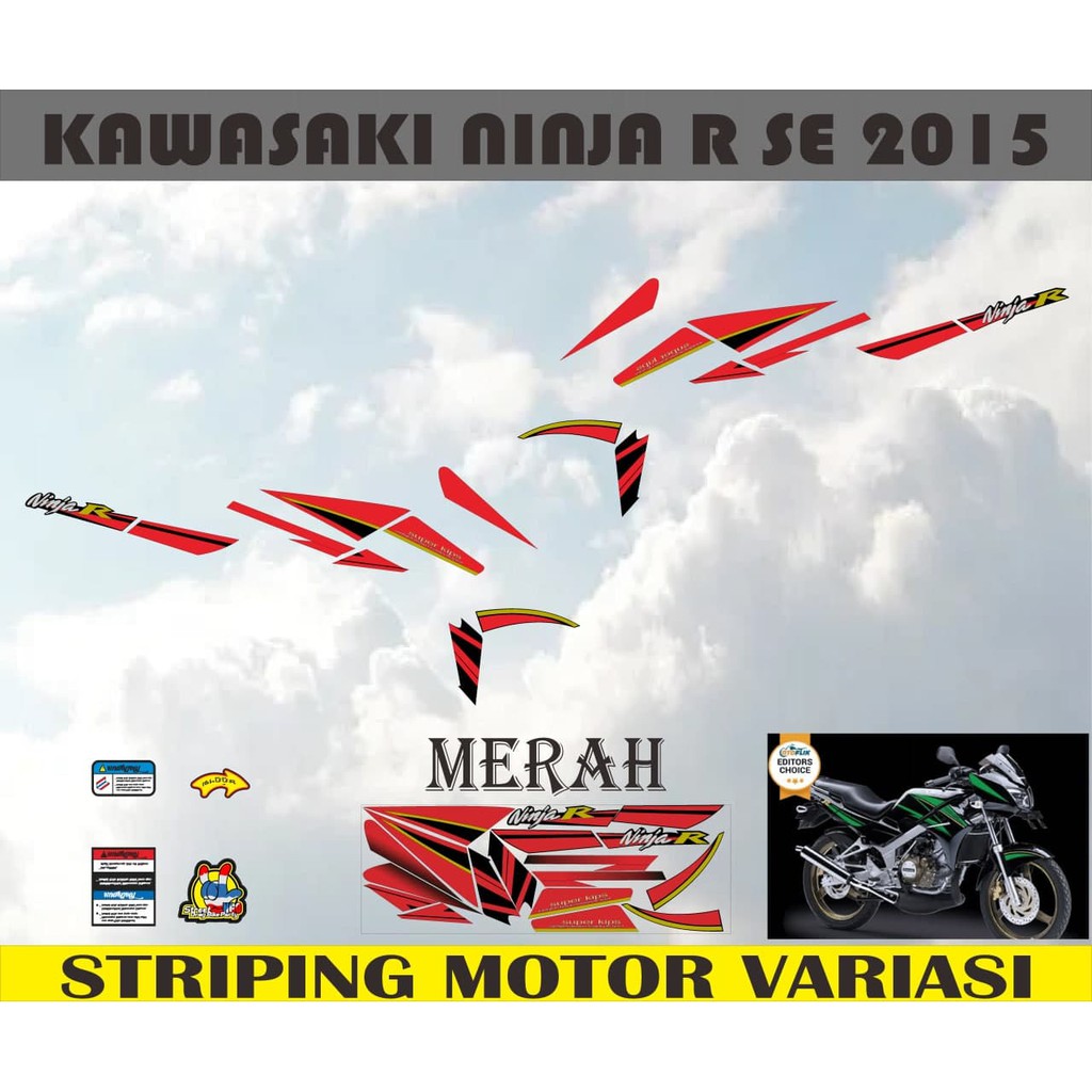 striping stiker decal ninja r se 2015