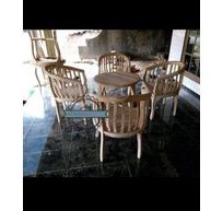 Kursi Tamu Teras Jati Memtahan - 1 Meja - 4 Kursi Jati Mentahan