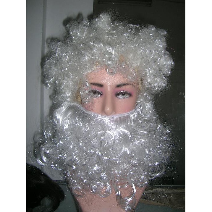Costume Halloween Kostum Pesta  perlengkapan pesta/ cosplay/ WIG DAN JANGGUT PUTIH SANTA CLAUS.