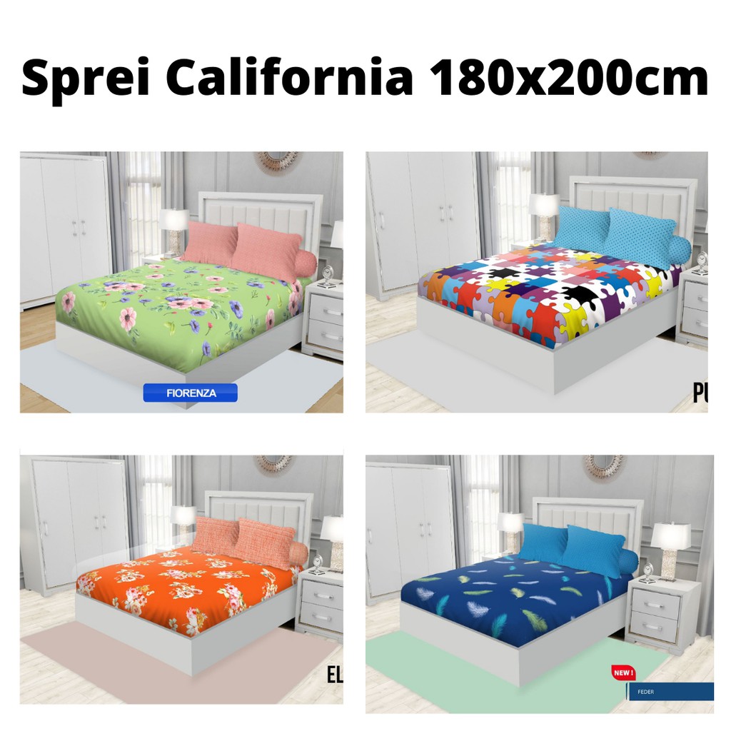 Promo Sprei Sperei Seprai California King Fitted Size 180 x 200  nomor 1  B2