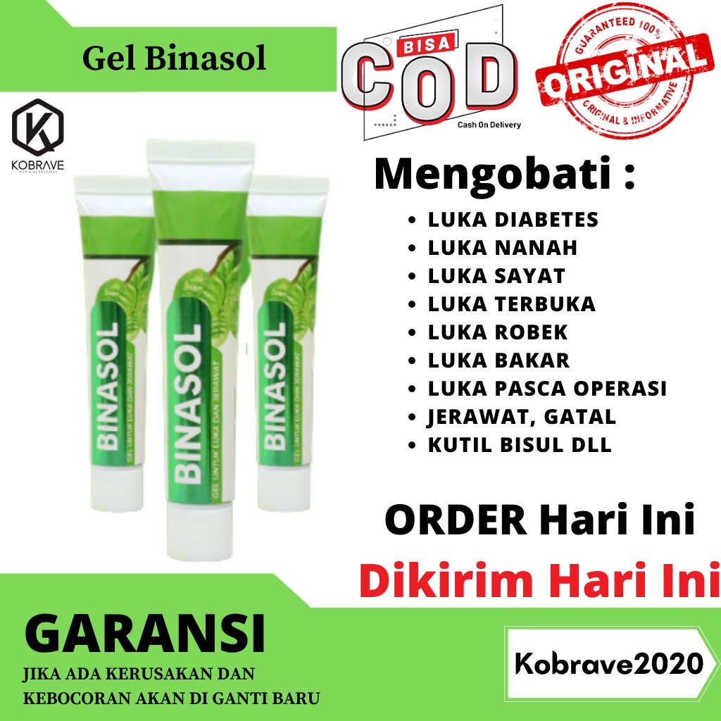 BINASOL Gel Obat Luka Diabetes Luka Bakar Luka Nanah Luka Basah Jerawat Dan Obat Kulit