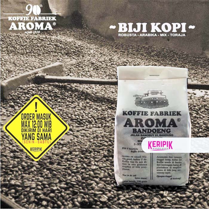 

Biji Kopi Robusta Arabika Toraja Mix Aroma Bandung 250 gr