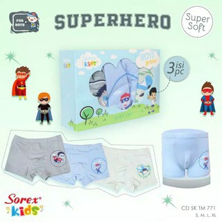 SOREX KIDS BOXER Celana Dalam Anak Boy segitiga laki-laki CD Short S M L XL TM771 702 751 GM651 650 801