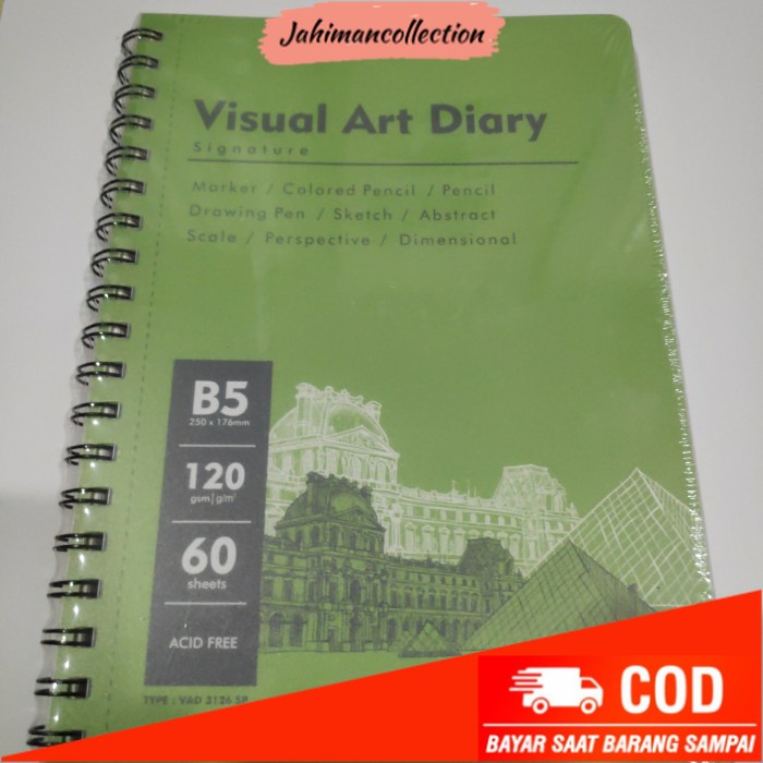 

✨ BISA COD ✨ vtec spiral visual art diary (sketch book) B5 120gsm 60sht