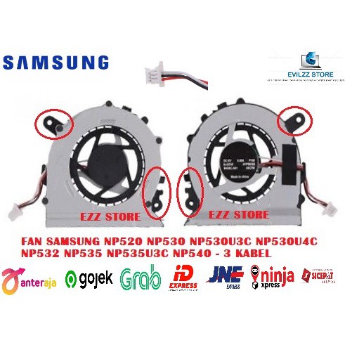 FAN SAMSUNG NP520 NP520U4C NP530 NP530U NP530U3C NP530U4B NP530U4C NP532 NP532U3C NP535 NP535U3C