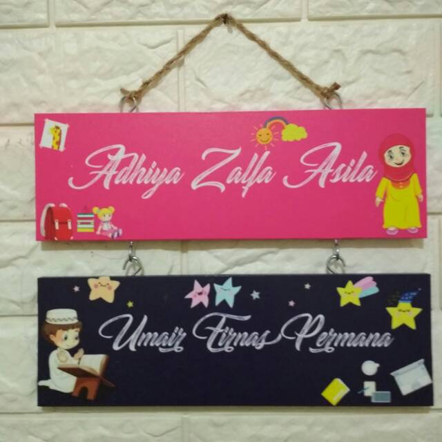 

Papan nama unik anak anak shabby