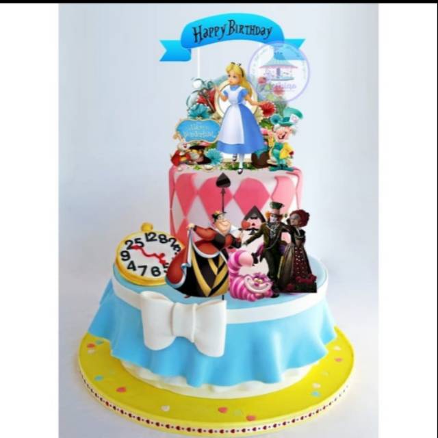 Alice In Wonderland Cake Topper