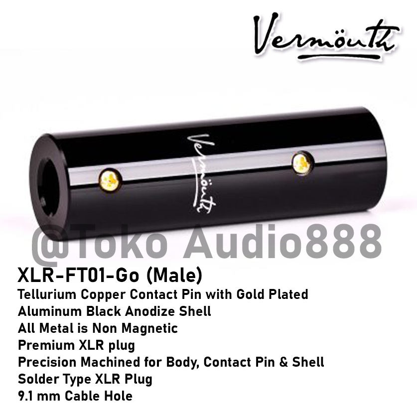 Vermouth - XLR Gold Plated Plug harga per PC