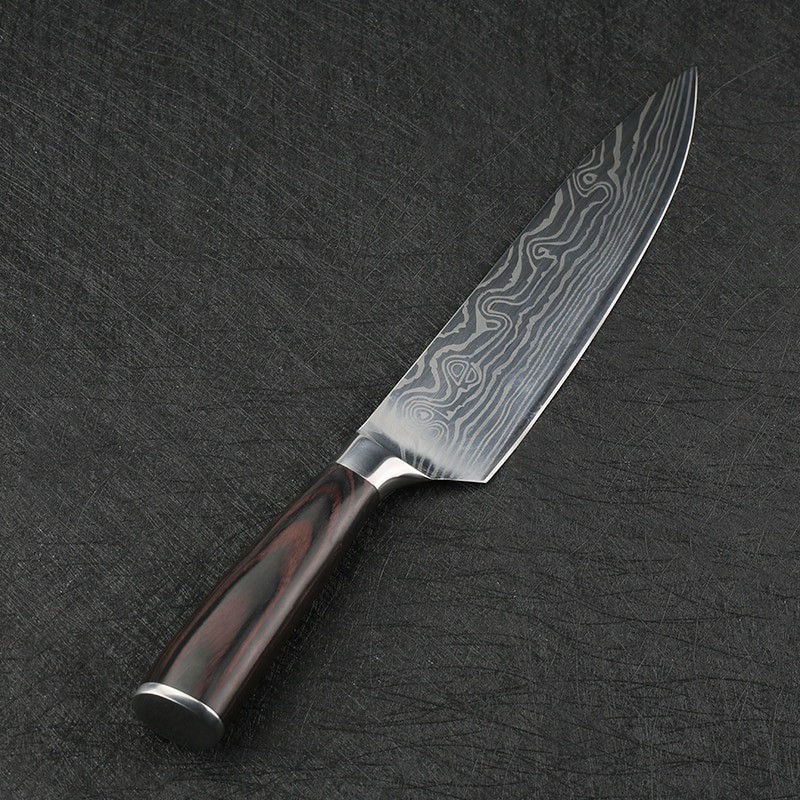 [FreeOngkirTanpaSyarat]  Professional 8 inch Damascus Chef Knife Japanese 7cr17 Stainless Steel