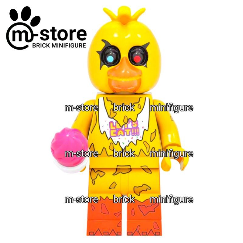 brick five nights at freddy's nightmare fnaf chica block mini toy figure