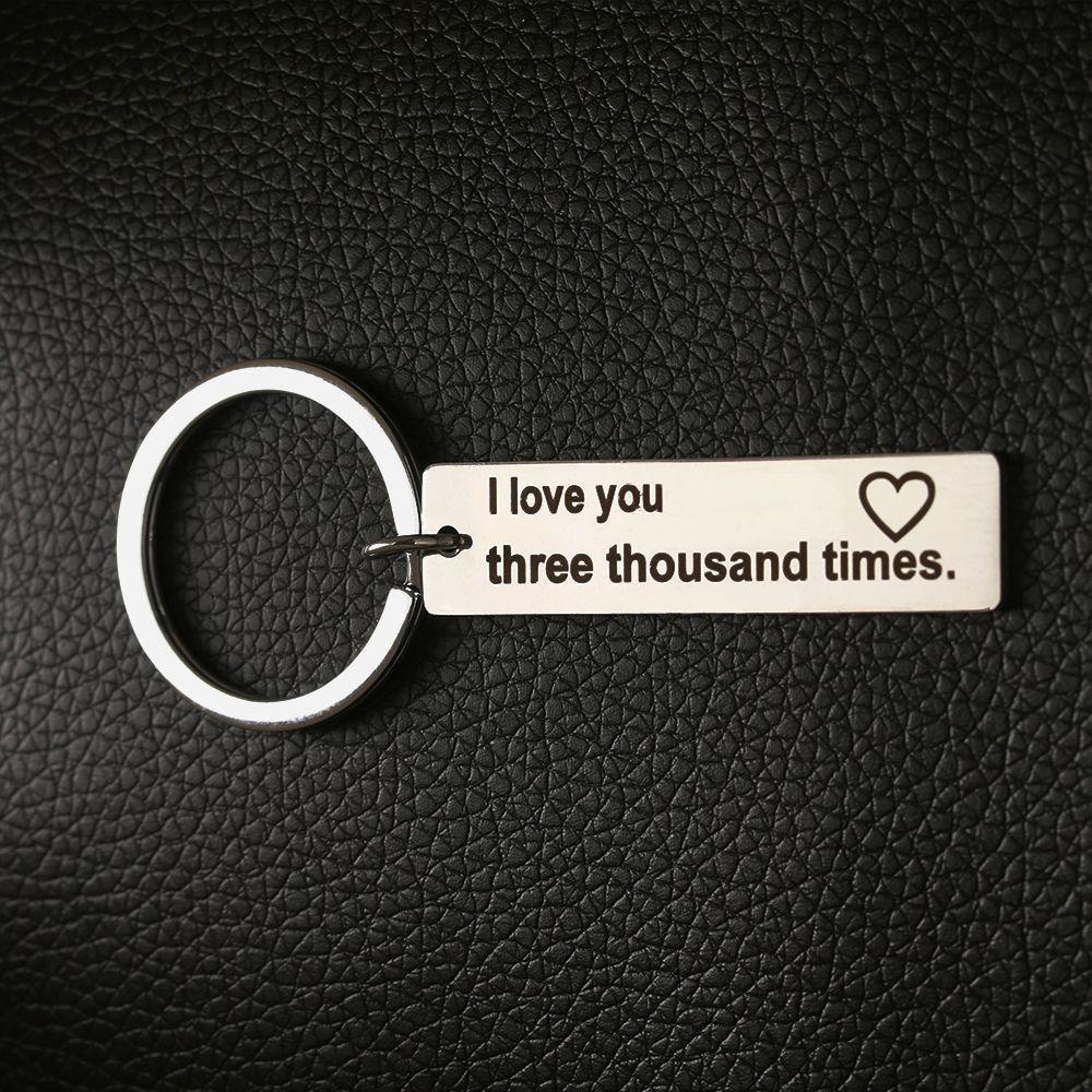 Gantungan Kunci LILY I Love You 3000hiasan Unik Keyfob Metal