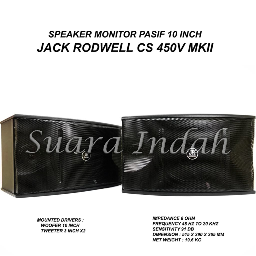 Speaker Pasif Monitor JACK RODWELL 10 INCH Woofer Karaoke Kafe