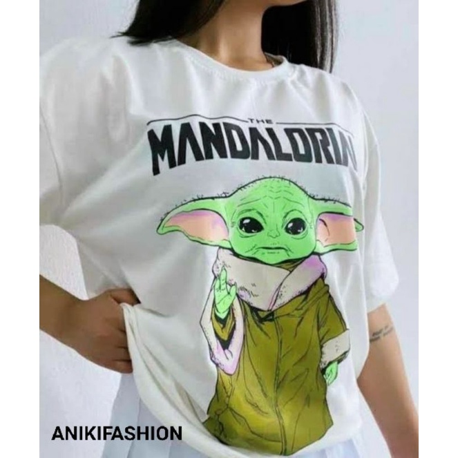 Kaos Berskha Mandalorian Tshirt Atasan Wanita Star wars' Unisex
