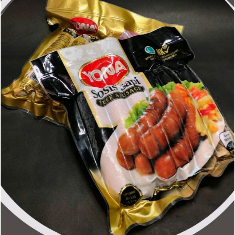 

❤️Freshfood❤️Sosis sapi Bakar Yona 500gram isi 6pcs