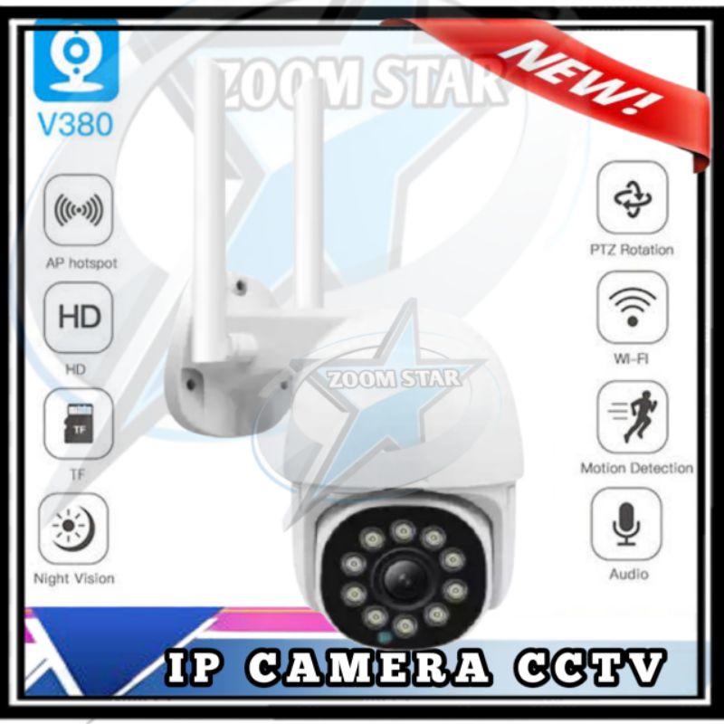 IP Camera Outdoor 1080P PTZ Speed Dome Wireless APLIKASI V380 / V380PRO