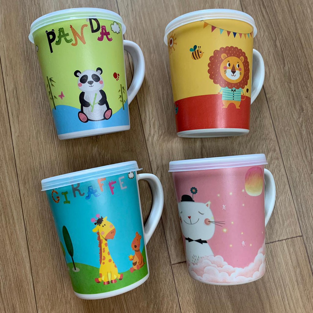 GELAS KARAKTER LUCU ANIMAL CANGKIR KUALITAS IMPORT TERMURAH BISA COD MUG MINUM UNIK BAHAN MELAMIN