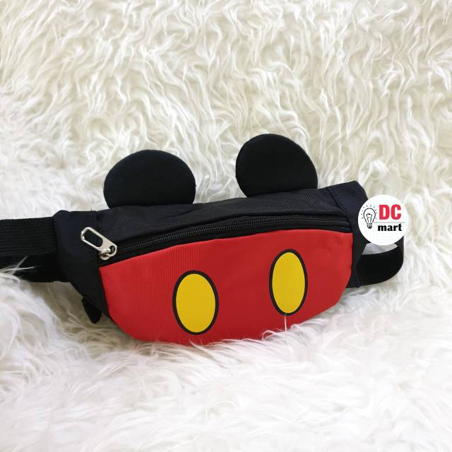 Tas Pinggang Mickey Minnie Untuk Anak / Tas Selempang